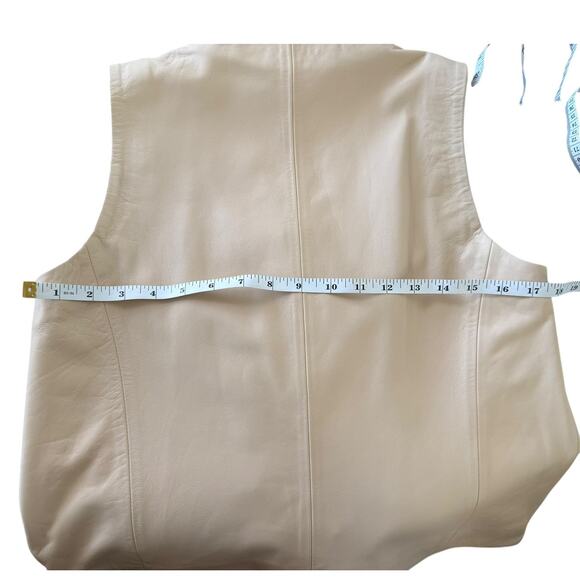 NWT By Malene Birger Simonse Leather Vest Cream DE 36 / US 6 Minimal Suiting - Picture 9 of 12